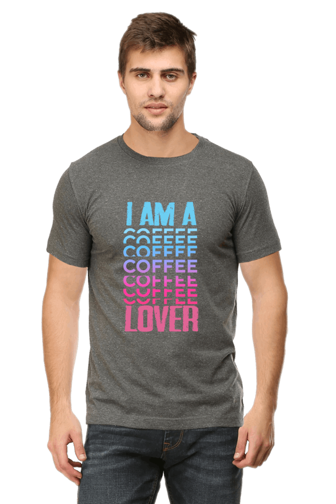 I Am A Coffee Lover Men's T Shirt Charcoal Melange