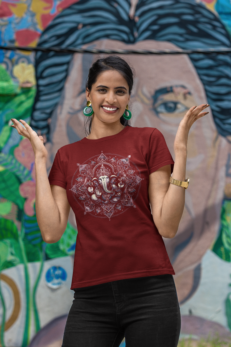 Lord Ganesha 4 Printed Ganesh Chaturthi Women T Shirts