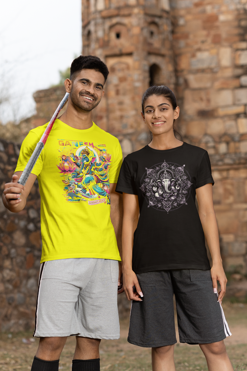 Ganesha's Grace 1 Printed Ganesh Chaturthi Men's T Shirts