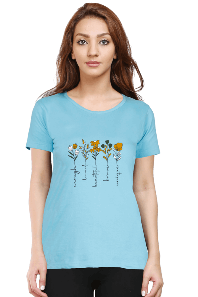 Flower Print T Shirts For Women