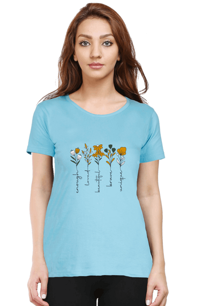 Flower Print T Shirts For Women