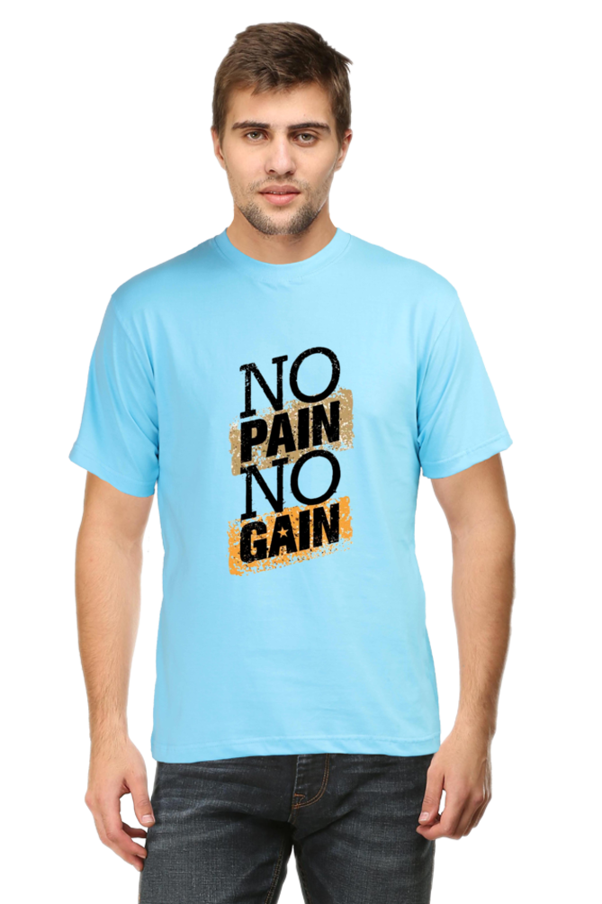 No Pain No Gain Gain Men's T Shirt SkyBlue