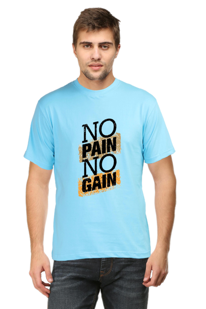 No Pain No Gain Gain Men's T Shirt SkyBlue