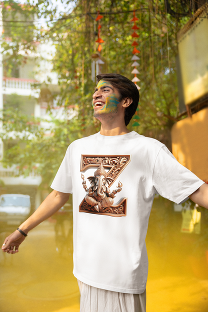 Stylish Z Alphabet Ganesh Chaturthi Mens Tshirts