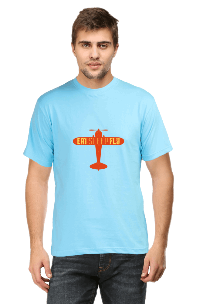 Eat Sleep Fly Men's T Shirt SkyBlue