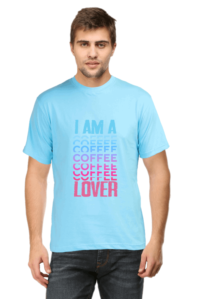 I Am A Coffee Lover Men's T Shirt SkyBlue