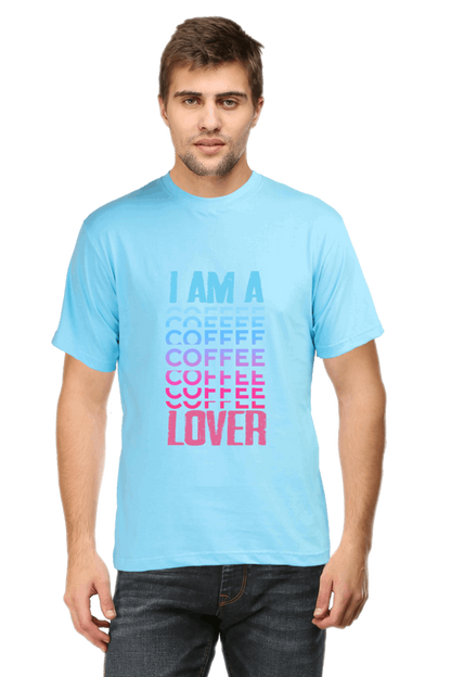 I Am A Coffee Lover Men's T Shirt SkyBlue