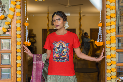 Lord Ganesha 1 Printed Ganesh Chaturthi Women T Shirts