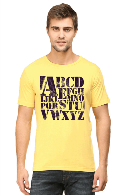 ABCD Men's T Shirt Yellow