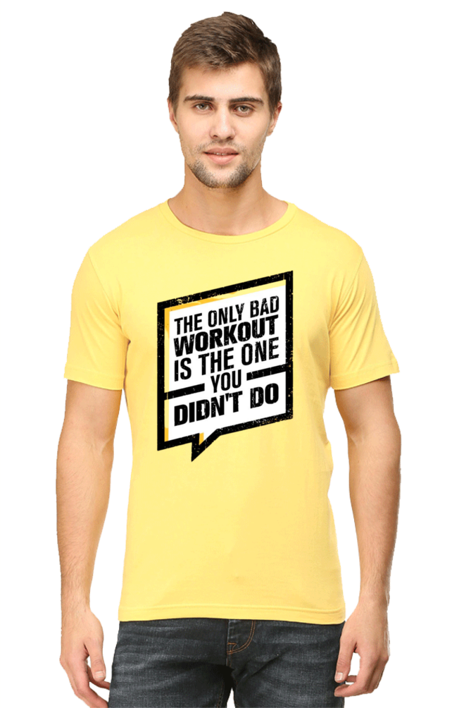 The Only Bad Workout Men's T Shirt Yellow