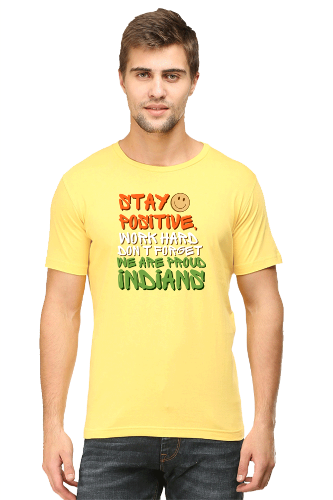 Patriotic Mens T Shirts Yellow