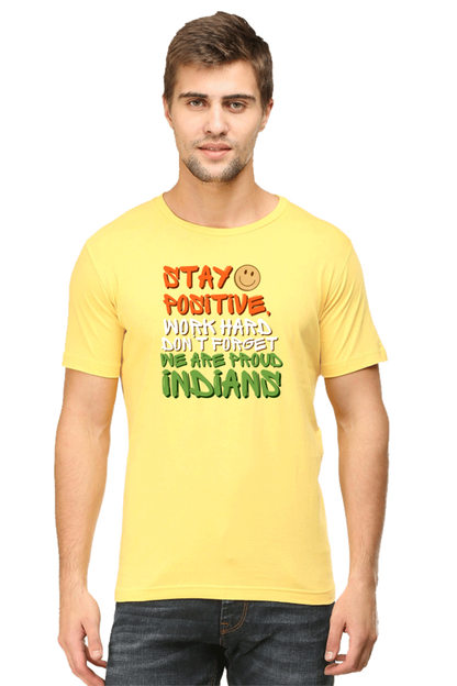 Patriotic Mens T Shirts Yellow