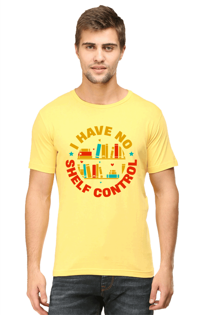 I Have No Shelf Control Men's T Shirts Yellow