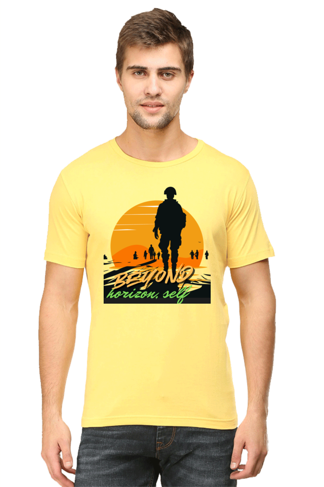 Patriotic Mens T Shirts Yellow