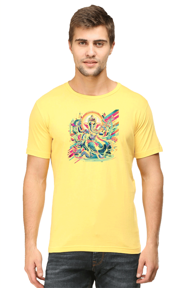 Lord Ganesha 3 Printed Ganesh Chaturthi Men's T Shirts