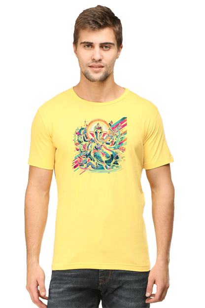 Lord Ganesha 3 Printed Ganesh Chaturthi Men's T Shirts