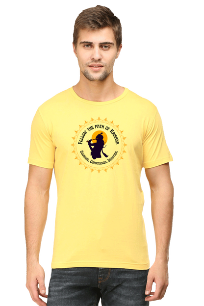 Follow The Path Of Krishna Janmashtami Men's T Shirts