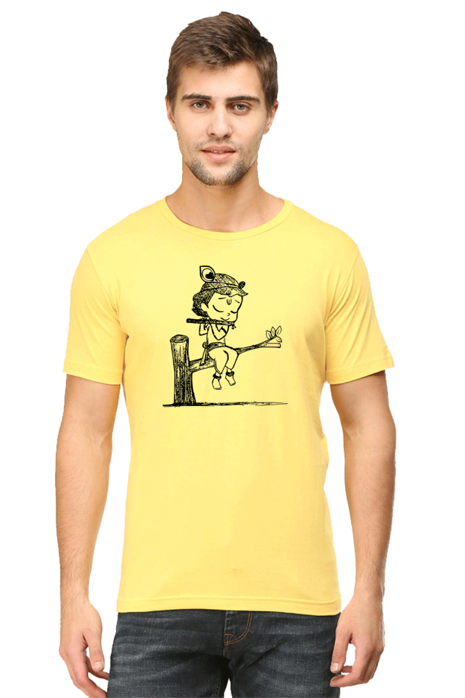 Little Krishna Janmashtami Men's T Shirts