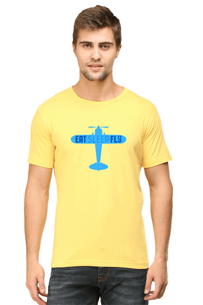 Eat Sleep Fly Men's T Shirt Yellow