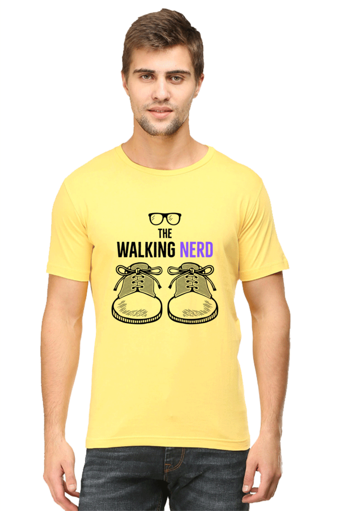 The Walking Nerd' Men's T-Shirt Yellow