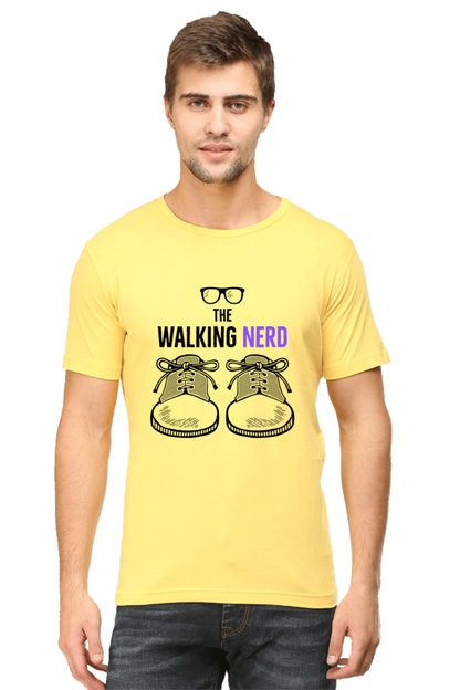 The Walking Nerd' Men's T-Shirt Yellow