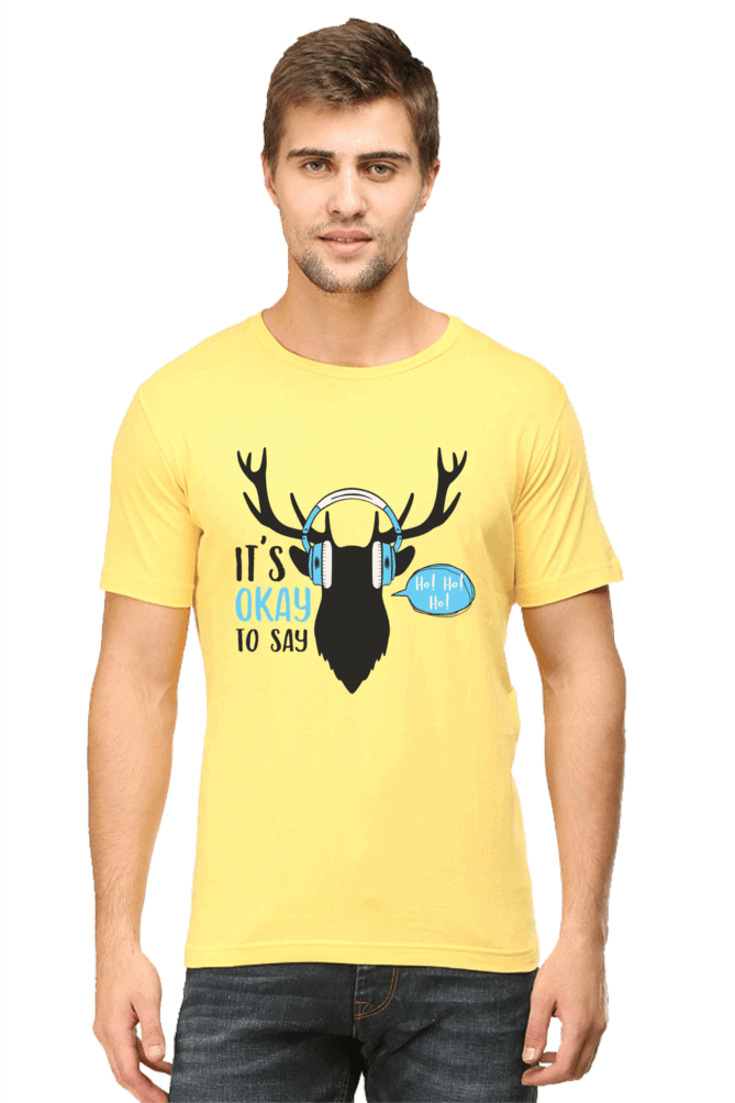 Its Ok To Say Men's T Shirt Yellow