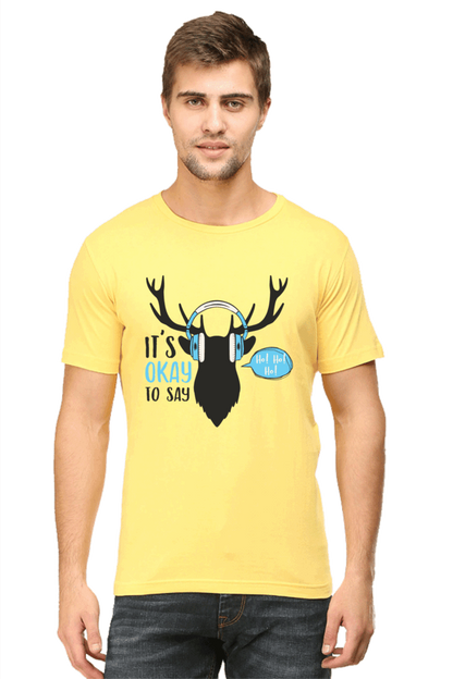 Its Ok To Say Men's T Shirt Yellow