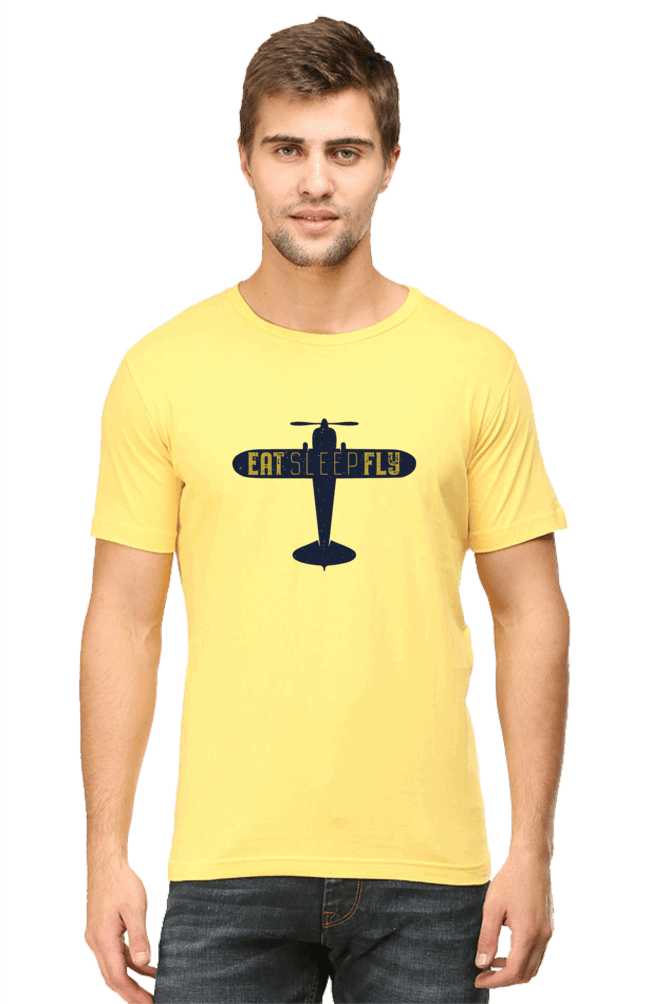 Eat Sleep Fy Men's T Shirt Yellow