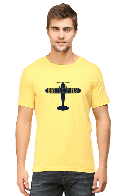 Eat Sleep Fy Men's T Shirt Yellow