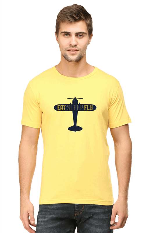 Eat Sleep Fy Men's T Shirt Yellow