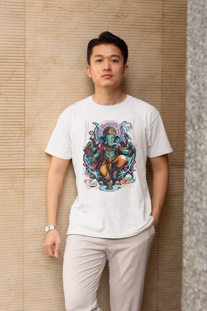 Lord Ganesha 2 Printed Ganesh Chaturthi Men's T Shirts