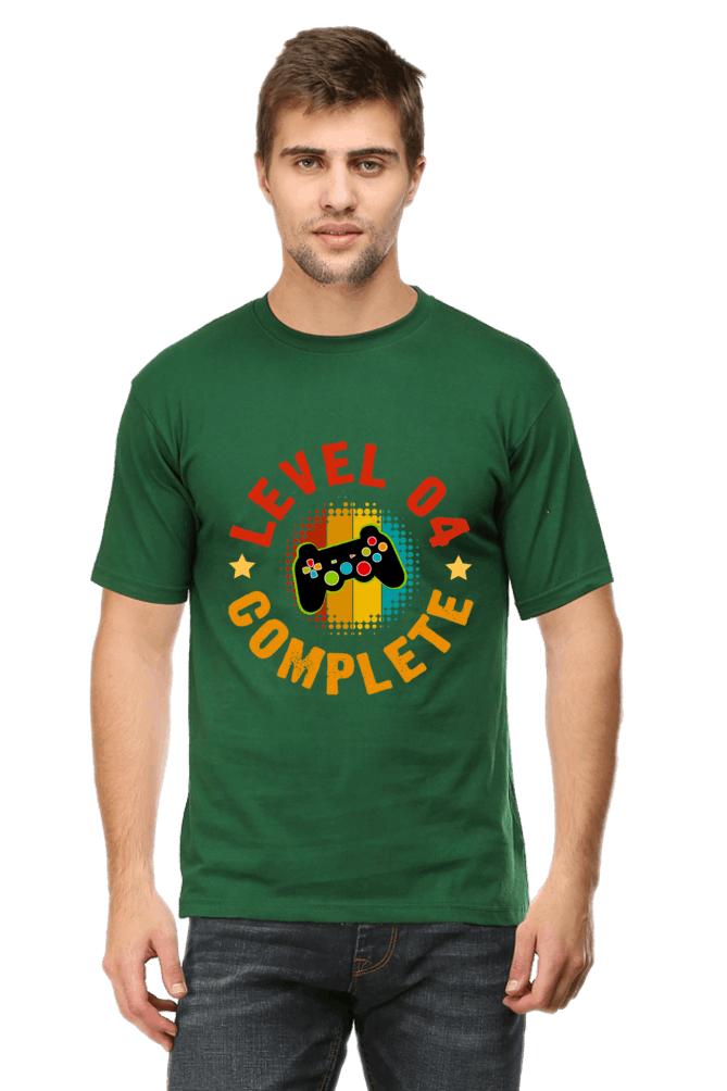 Level 04 Completed Men's T Shirt Bottle Green