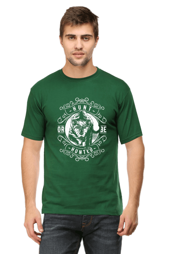 Hunt Or Be Hunted Men's T Shirt Bottle Green