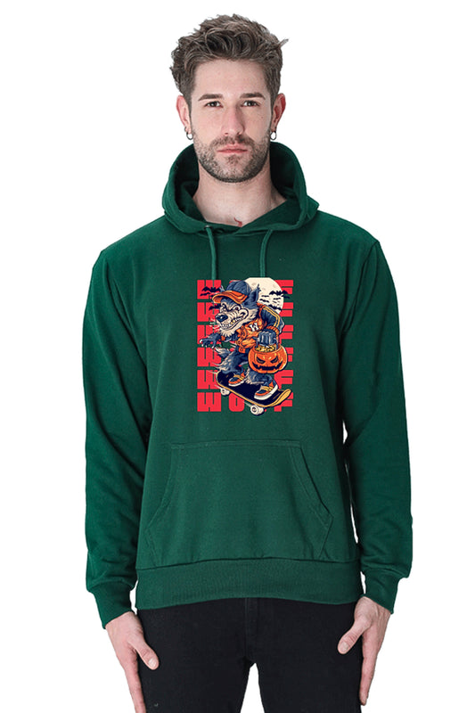 Sly and Stylish: Unisex Cunning Wolf DTF-Printed Cotton Hoodie Sweatshirt