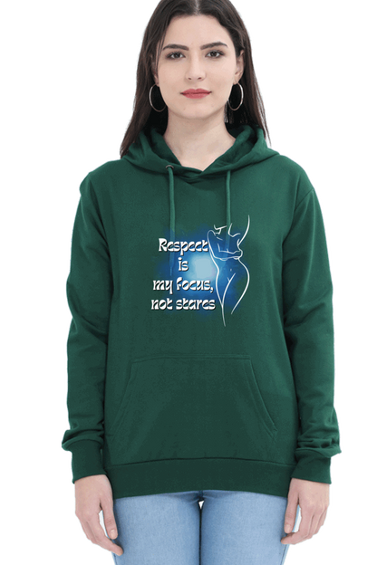 "Elegance Unveiled" Unisex Hoodie for Girls and Women Bottle Green