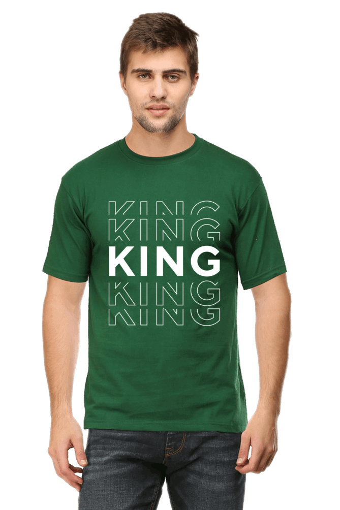 King Men's T Shirt Bottle Green