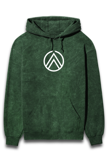 Acid Washed Unisex Hoodie 12 Bottle Green