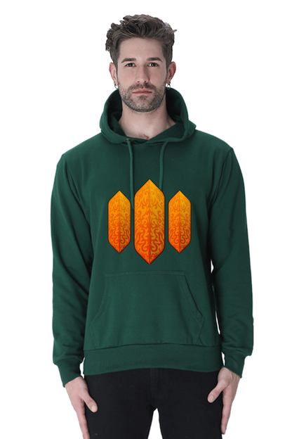 Hoodie Sweatshirt - 3 block design