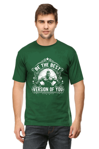 Be The Best Version Of You Men's T Shirt Bottle Green