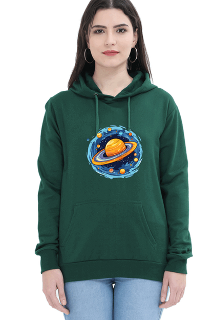 "Ethereal Elegance" Unisex Hoodie Sweatshirt for Women and Girls Bottle Green