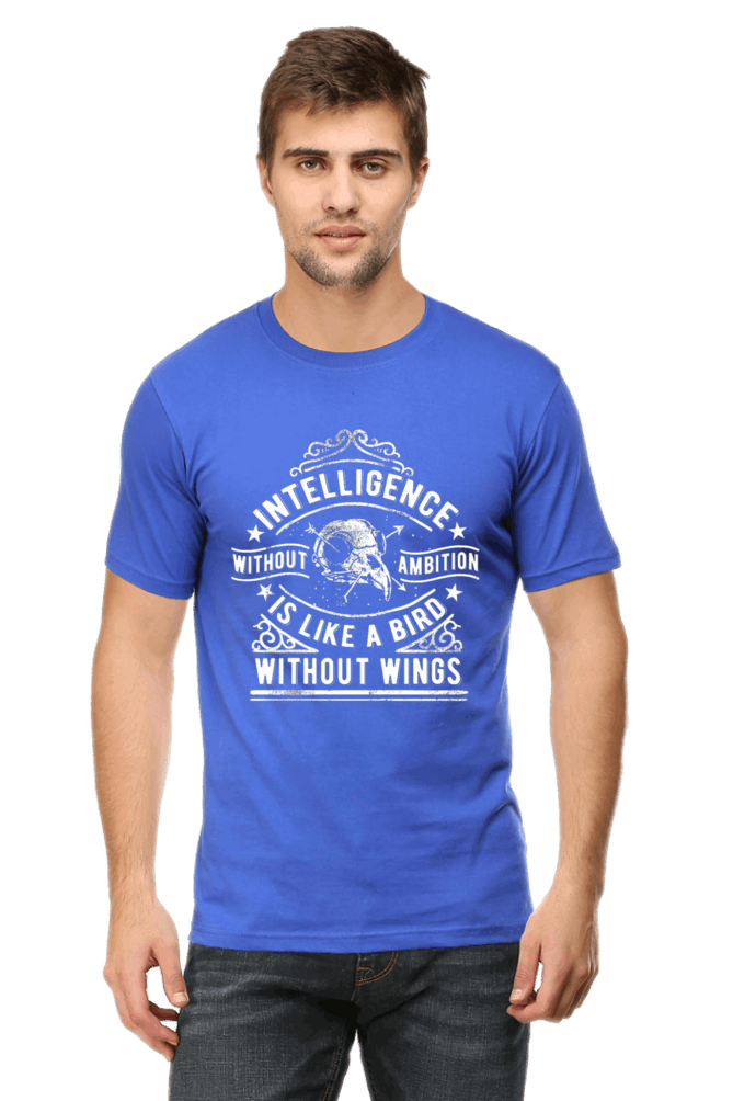 Intelligence Without Ambition Men's T Shirt Royal Blue