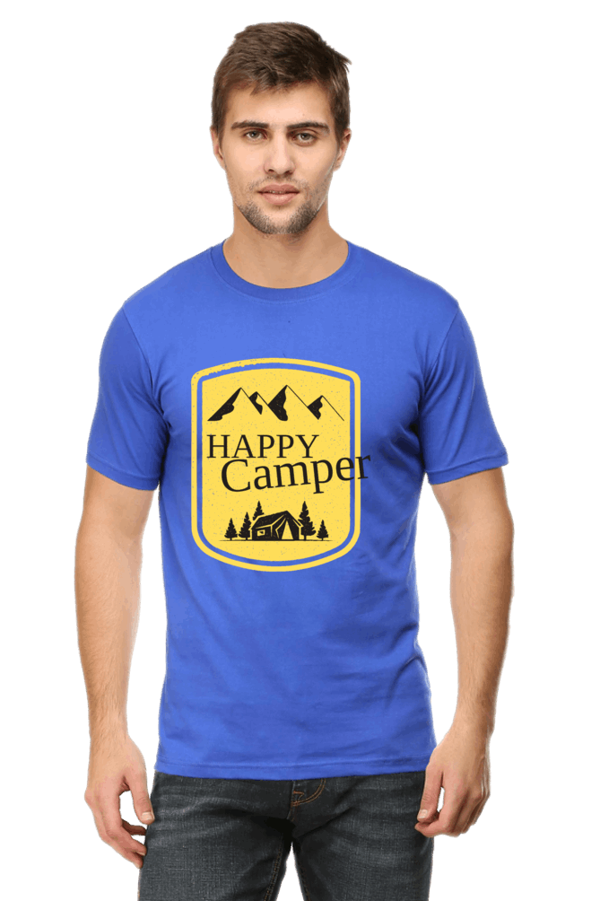 Happy Camper Men's T Shirt Royal Blue