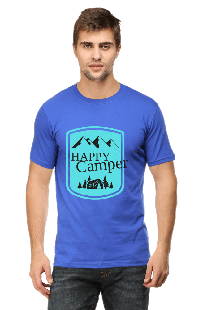 Happy Camper Men's T Shirt Royal Blue