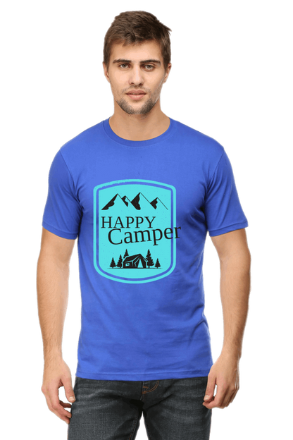 Happy Camper Men's T Shirt Royal Blue