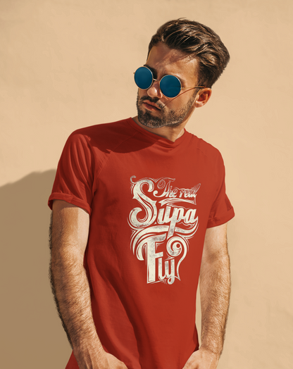 Supa Fly Men's T Shirts Brick Red