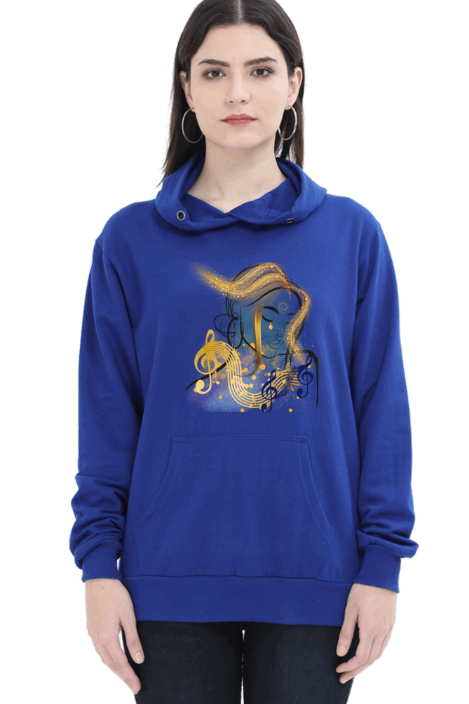 "Divine Elegance" Unisex Hoodie For Women and Girls Royal Blue