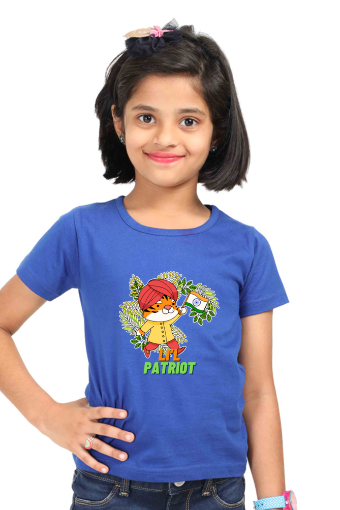 Patriotic Girl's T Shirts Royal Blue