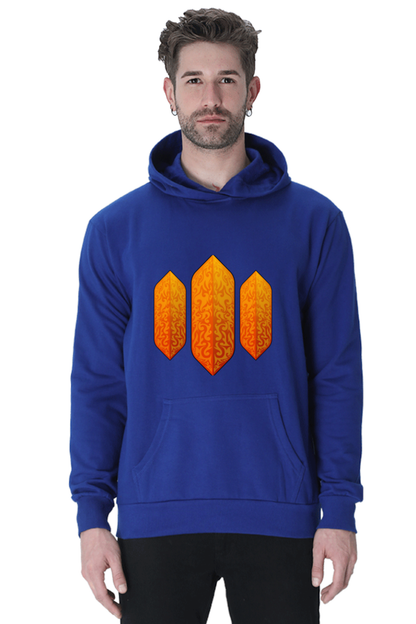 Hoodie Sweatshirt - 3 block design