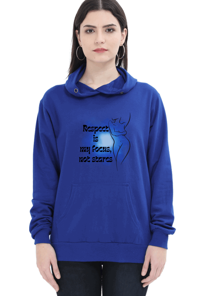 "Elegance Unveiled" Unisex Hooded Sweatshirt for Girls and Women Royal Blue