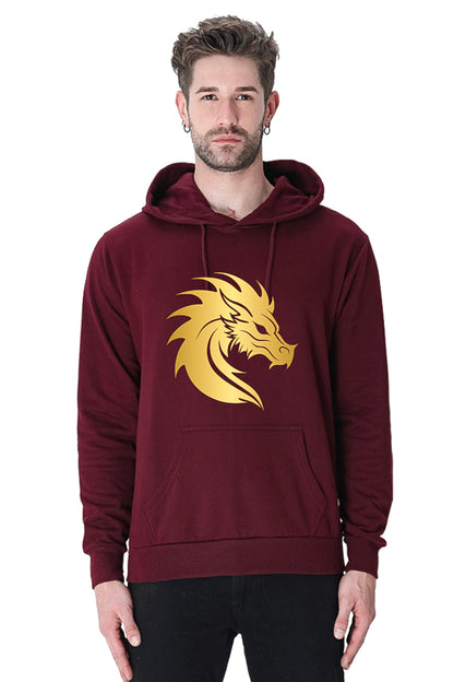 Hoodie Sweatshirt - Golden Dragon Vinyl Print